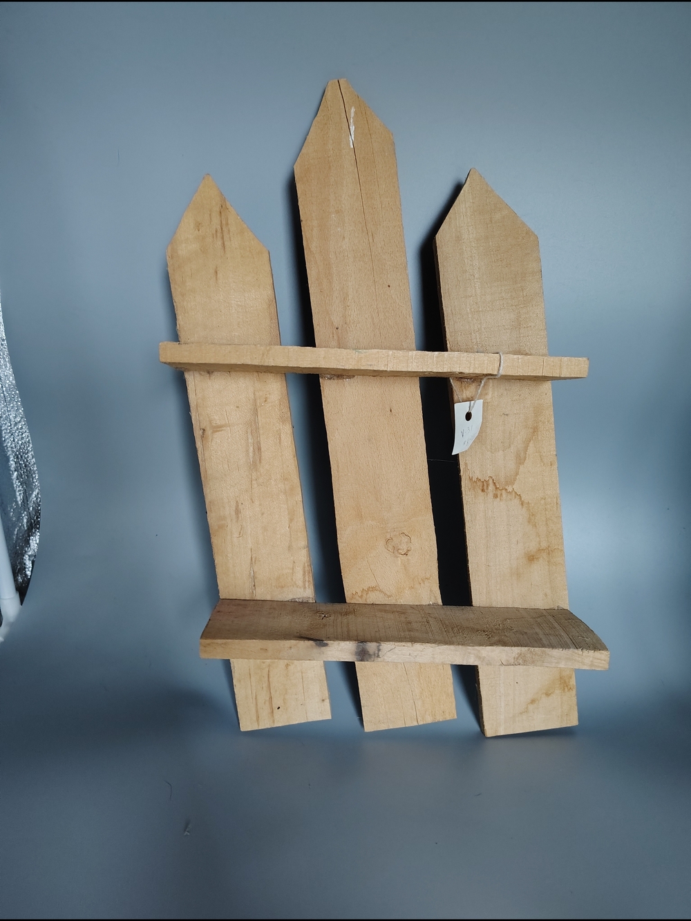 Rustic Natural Wood Fence Wall Decor - Natural Slanted